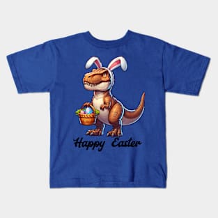 Tyrannosaurus Rex Easter Bunny Kids T-Shirt